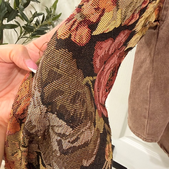 POL Brown Tapestry Button Up Jacket Size L - Picture 7 of 9